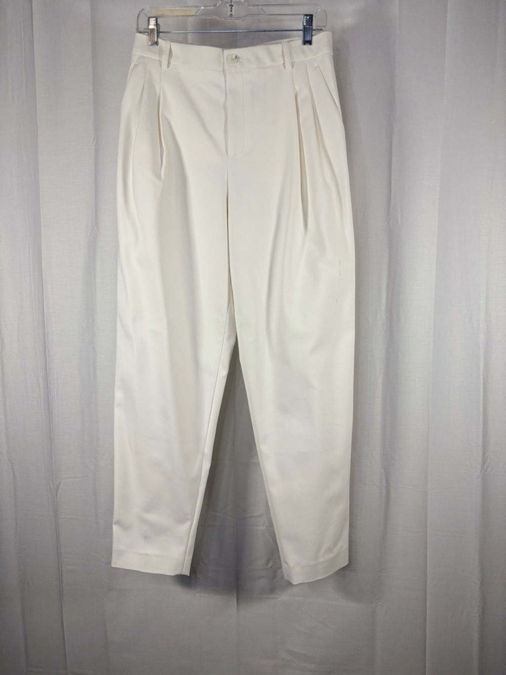 NWT PARTOW Connor Pant Off White Pleated Dress Pants - tapered leg
size 4